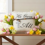 He Gave All Cross Ornament Pillow-Lange General Store
