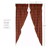 Heirloom Farm Primitive Check Long Prairie Curtains