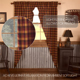 Heirloom Farm Primitive Check Long Prairie Curtains