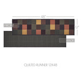 Heirloom Farm Primitive Check Quilted Table Runner-Lange General Store