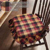 Heirloom Farm Primitive Check Ruffled Chair Pad-Lange General Store