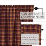 Heirloom Farm Primitive Check Short Panel Curtains