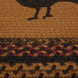 Heirloom Farm Primitive Crow Braided Oval Accent Rug