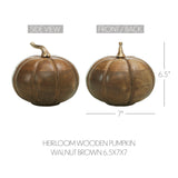 Heirloom Wooden Pumpkin Walnut Brown-Lange General Store