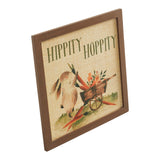 Hippity Hoppity Bunny & Carrot Wagon Wall Sign-Lange General Store
