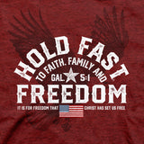 Hold Fast Freedom Eagle Crest T-Shirt-Lange General Store