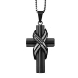 Hold Fast Mens Necklace Wrapped Flag Cross-Lange General Store