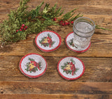 Holiday Cardinal Love Braided Coaster Set-Lange General Store