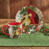 Holiday Cardinal Love Dessert Plates-Lange General Store