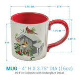 Holiday Cardinal Love Mug Set-Lange General Store