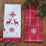 Holiday Reindeer Dash Dishtowels-Lange General Store