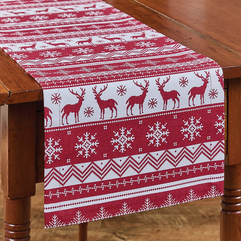 Holiday Reindeer Dash Table Runner 54"-Lange General Store