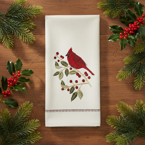 Holly Cardinal Dishtowel-Lange General Store