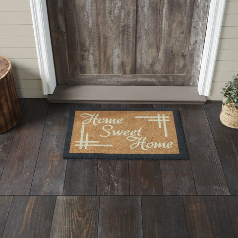 Home Sweet Home Charcoal Rectangle Door Mat-Lange General Store