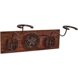 Horse Shoe Star Hat Rack With Hooks