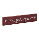 I Pledge Allegiance Red Wooden Sign-Lange General Store