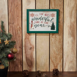 It's The Most Wonderful Time Snowman Framed Sign-Lange General Store