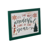 It's The Most Wonderful Time Snowman Framed Sign-Lange General Store