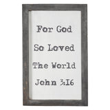 John 3:16 Wooden Shadow Box Frame-Lange General Store