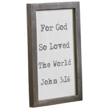 John 3:16 Wooden Shadow Box Frame-Lange General Store