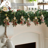 Jolly Old St Nick Metal Ornament Set of 6-Lange General Store