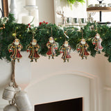 Jolly Old St Nick Metal Ornament Set of 6-Lange General Store