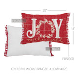 Joy to the World Fringed Pillow-Lange General Store