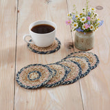 Navy Rose Braided Coasters-Lange General Store