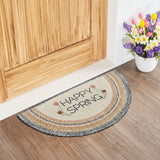 Navy Rose Happy Spring Collection Braided Rugs - Rectangle - Lange General Store