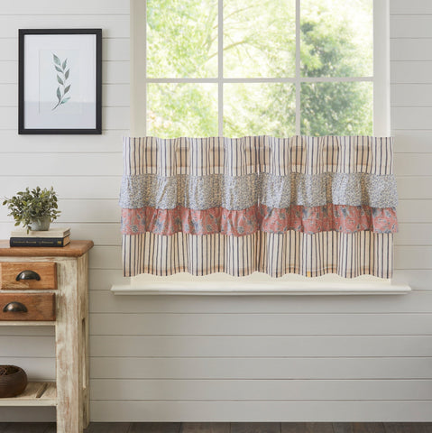 Kaila Ticking Blue Ruffled Tiers - Lange General Store