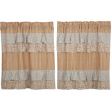 Kaila Ticking Gold Ruffled Tiers-Lange General Store