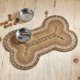 Kettlehurst Dog Bone Braided Waterproof Rug Mat – Medium 15x23 – Natural, Country Black, Caramel