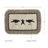 Kettlehurst Primitive Cotton Bath Mat with Ruffled Edge-Lange General Store