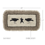 Kettlehurst Primitive Cotton Bath Mat with Ruffled Edge-Lange General Store