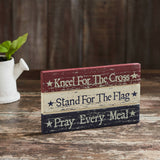 Kneel Stand Pray Wooden Sign-Lange General Store
