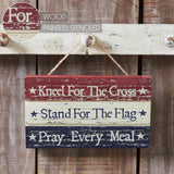 Kneel Stand Pray Wooden Sign-Lange General Store