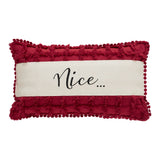 Kringle Chenille Naughty and Nice Pillow-Lange General Store