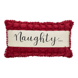 Kringle Chenille Naughty and Nice Pillow-Lange General Store