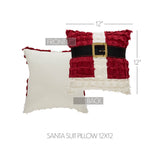 Kringle Chenille Santa Suit Pillow 12"-Lange General Store