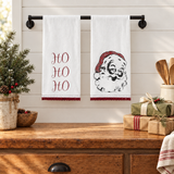 Square lifestyle image of the Kringle Ho Ho Ho Tea Towel Set