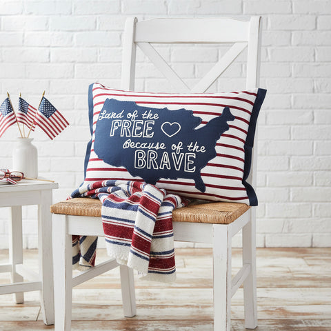 Land Of The Free America Pillow-Lange General Store