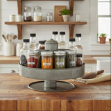 Lazy Susan Galvanized Organizer-Lange General Store