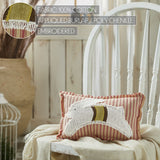 Spring In Bloom Applique Leaping Bunny Pillow-Lange General Store