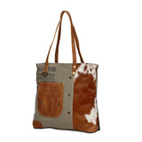 Leather Pocket Tote Bag-Lange General Store
