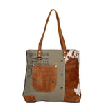Leather Pocket Tote Bag-Lange General Store