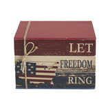 Let Freedom Ring Block Sign w/American Map-Lange General Store