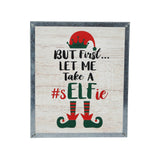Let Me Take A Selfie Elf Framed Wall Hanging Sign-Lange General Store