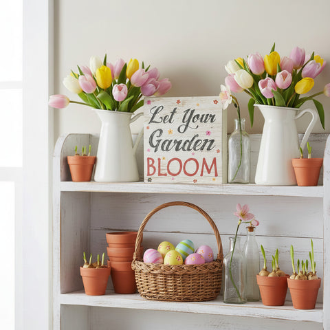 Let Your Garden Bloom Block Sign-Lange General Store