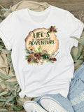 Life's A Beautiful Adventure Pine Cones T-Shirt-Lange General Store