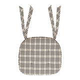 Linen & Black Plaid Chair Pad-Lange General Store
